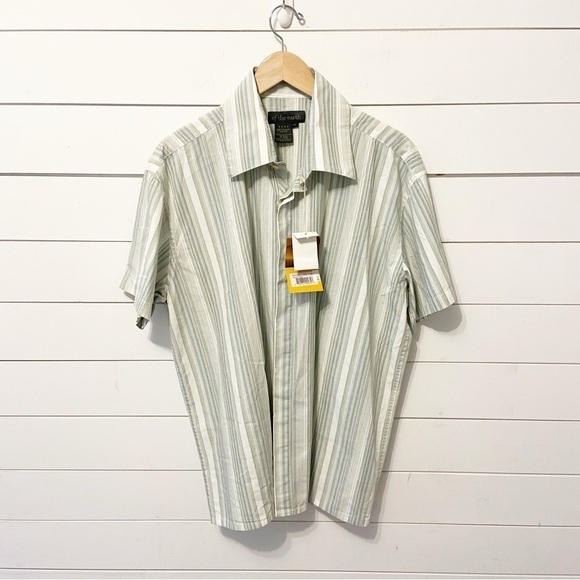 NWTs of the earth | 100% Organic Cotton Senna Strip Button Down Size 2X - Picture 1 of 8